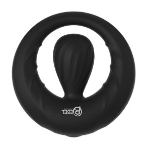 Rebel Cock Ring met Vibro-stimulator, siliconen, zwart Rebel Cock Ring met Vibro-stimulator, siliconen, zwart - Afbeelding 3
