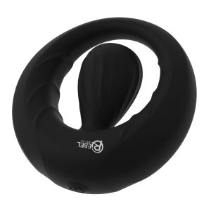 Rebel Cock Ring met Vibro-stimulator, siliconen, zwart Rebel Cock Ring met Vibro-stimulator, siliconen, zwart - Afbeelding 4