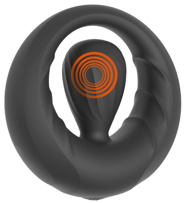Rebel Cock Ring met Vibro-stimulator, siliconen, zwart Rebel Cock Ring met Vibro-stimulator, siliconen, zwart