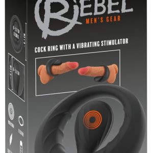 Rebel Cock Ring met Vibro-stimulator, siliconen, zwart Rebel Cock Ring met Vibro-stimulator, siliconen, zwart - Afbeelding 1