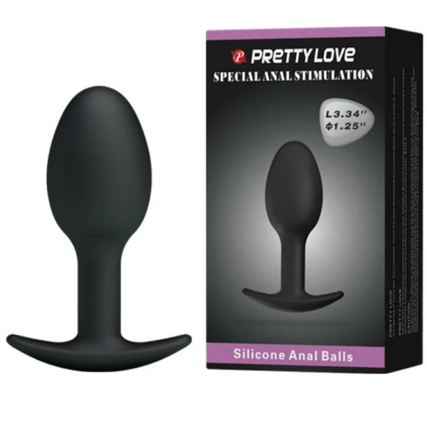 img_163893_f239b3c71a8b4f69eee29bc37ffe4ae9_1.jpg Pretty Love Anaalplug van siliconen met beweegbare bal, 6,5 cm, zwart