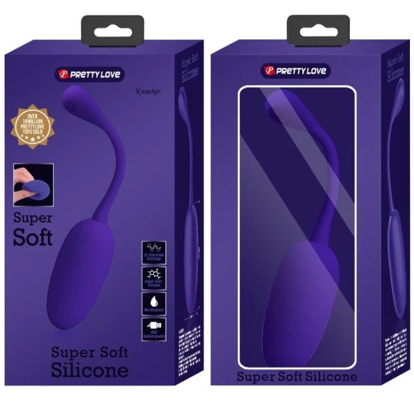 Pretty Love Knucker Purple oplaadbaar vibratie-ei van siliconen Pretty Love Knucker Purple oplaadbaar vibratie-ei van siliconen