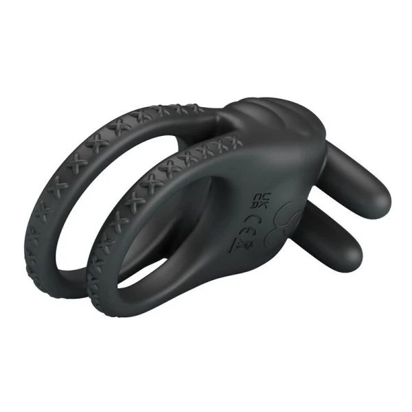 Pretty Love Sini Vibrations-Penisring met 10 functies, zwart