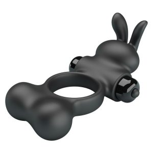 Pretty Love vibrerende penisring met konijnenstimulator, 10 functies, zwart Pretty Love vibrerende penisring met konijnenstimulator, 10 functies, zwart - Afbeelding 6