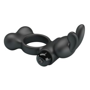 Pretty Love vibrerende penisring met konijnenstimulator, 10 functies, zwart Pretty Love vibrerende penisring met konijnenstimulator, 10 functies, zwart - Afbeelding 7