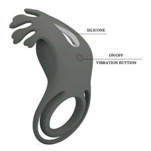 Pretty Love Master Ring Silicone-penisring met stimulator zwart Pretty Love Master Ring Silicone-penisring met stimulator zwart - Afbeelding 2