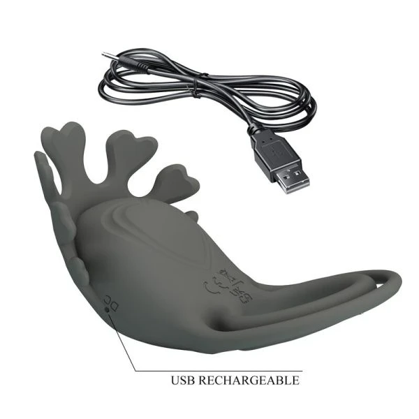 Pretty Love Master Ring Silicone-penisring met stimulator zwart