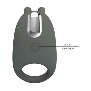 Pretty Love Oplaadbare Vibratiering met Konijnenstimulator van Siliconen Pretty Love Oplaadbare Vibratiering met Konijnenstimulator van Siliconen - Afbeelding 2