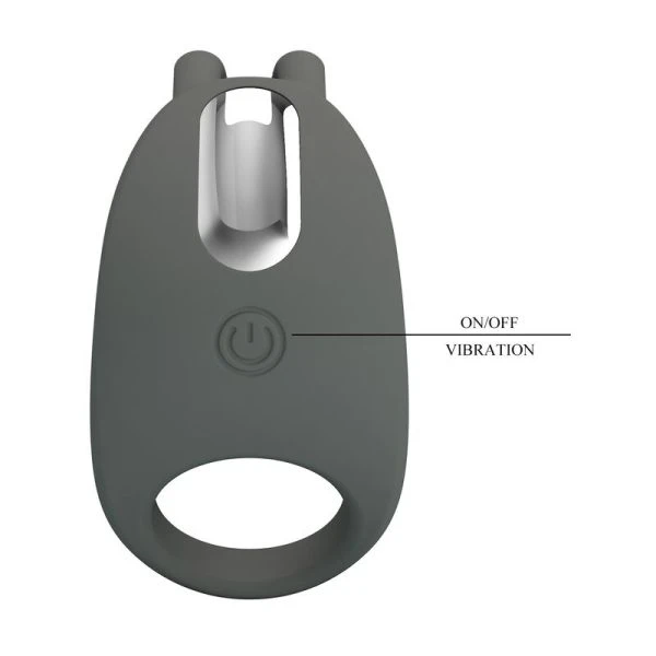 Pretty Love Oplaadbare Vibratiering met Konijnenstimulator van Siliconen Pretty Love Oplaadbare Vibratiering met Konijnenstimulator van Siliconen