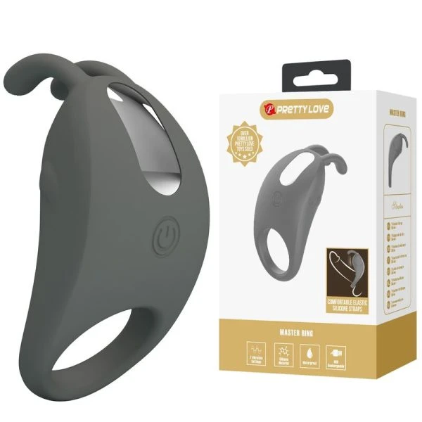 Pretty Love Oplaadbare Vibratiering met Konijnenstimulator van Siliconen Pretty Love Oplaadbare Vibratiering met Konijnenstimulator van Siliconen