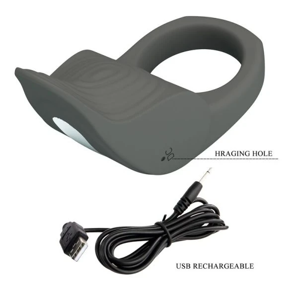 Pretty Love Vibratierring van siliconen, oplaadbaar
