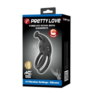 Pretty Love Goodwin Oplaadbare Dubbele Vibrator Penisring Zwart Pretty Love Goodwin Oplaadbare Dubbele Vibrator Penisring Zwart - Afbeelding 13