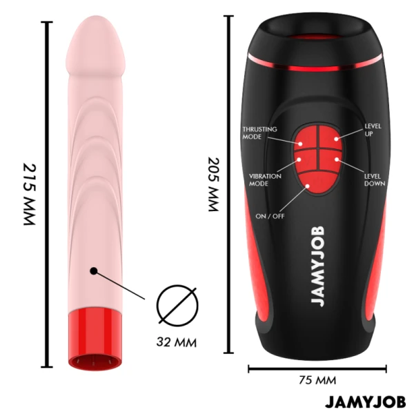 Jamyjob Pyston Base Masturbator met Afstandsbediening en Stootfunctie Jamyjob Pyston Base Masturbator met Afstandsbediening en Stootfunctie