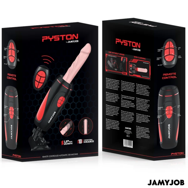 Jamyjob Pyston Base Masturbator met Afstandsbediening en Stootfunctie Jamyjob Pyston Base Masturbator met Afstandsbediening en Stootfunctie