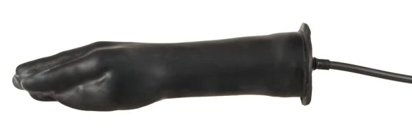 Late X Latex-Pumpdildo in Handform zwart