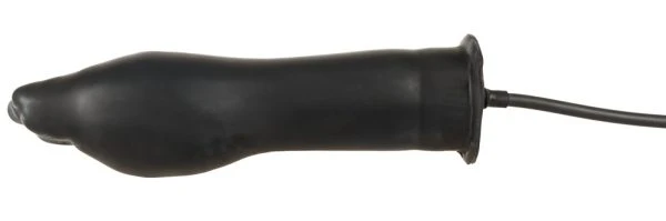 Late X Latex-Pumpdildo in Handform zwart