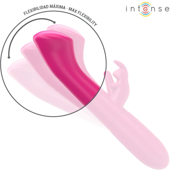 Intense Julieta Konijnenvibrator met clitorisstimulator 10 standen, roze