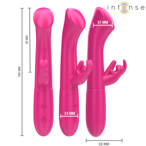 Intense Julieta Konijnenvibrator met clitorisstimulator 10 standen, roze Intense Julieta Konijnenvibrator met clitorisstimulator 10 standen, roze - Afbeelding 3