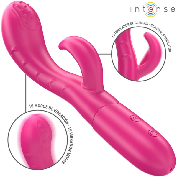 Intense Vibrator Amara met stimulerende tong en 10 standen, Roze