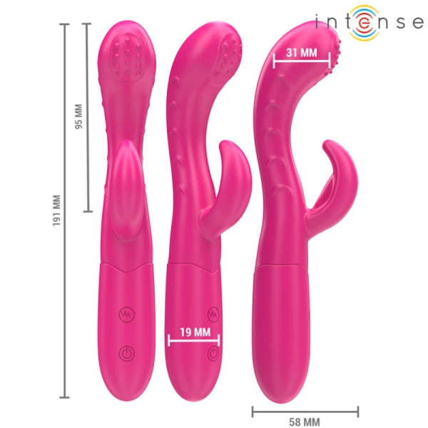 Intense Vibrator Amara met stimulerende tong en 10 standen, Roze