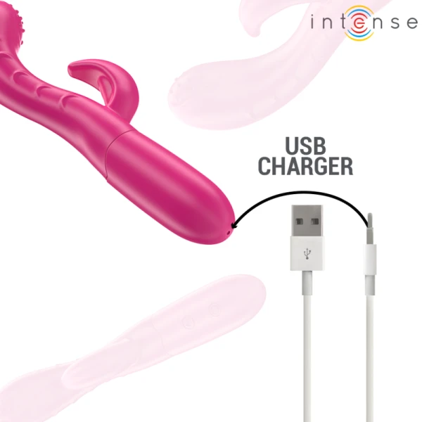 Intense Vibrator Amara met stimulerende tong en 10 standen, Roze