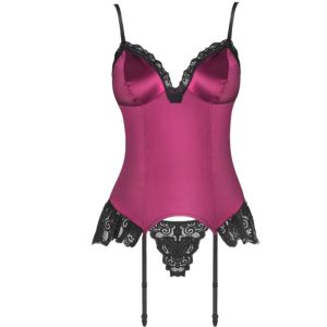 Livco Corsetti Fashion Korsett-Set Agrafena met String Burgunderrood Livco Corsetti Fashion Korsett-Set Agrafena met String Burgunderrood - Afbeelding 4