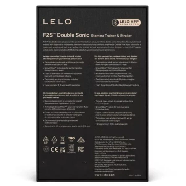 Lelo F2s Double Sonic Masturbator met dubbele geluidsstimulatie turkoois Lelo F2s Double Sonic Masturbator met dubbele geluidsstimulatie turkoois