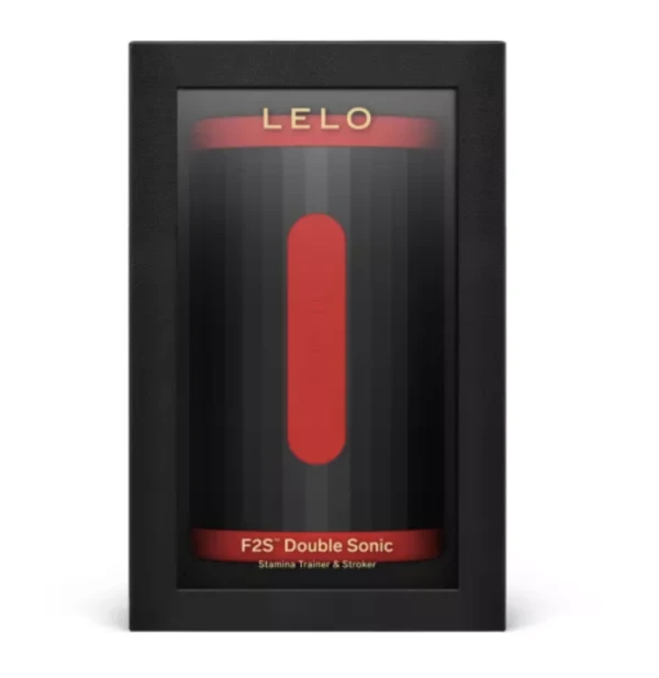Lelo F2s Double Sonic Masturbator met geluidsstimulatie, Rood Lelo F2s Double Sonic Masturbator met geluidsstimulatie, Rood