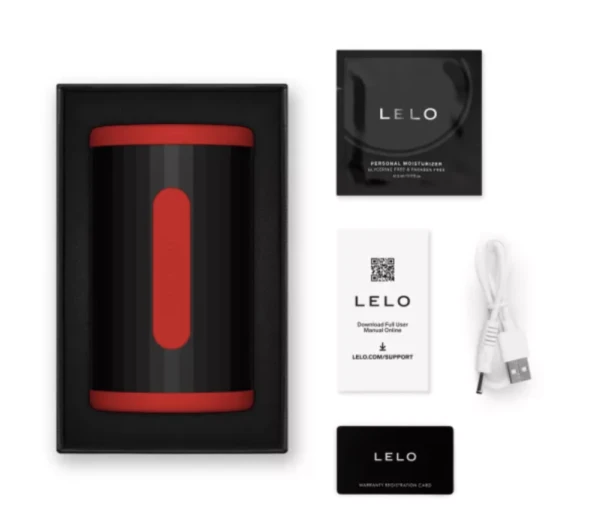 Lelo F2s Double Sonic Masturbator met geluidsstimulatie, Rood Lelo F2s Double Sonic Masturbator met geluidsstimulatie, Rood
