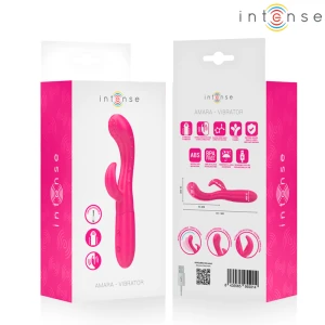 Intense Vibrator Amara with Stimulating Tongue and 10 Modes, Pink