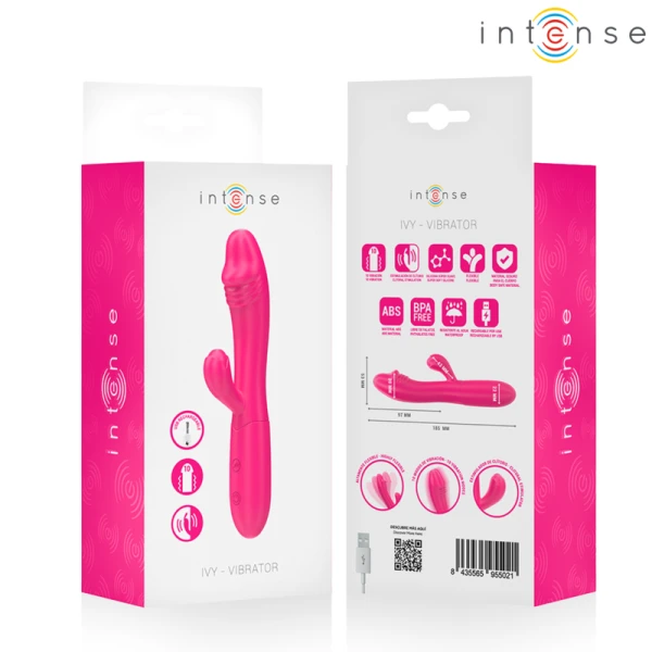Intense IVY Flexibele Vibrator met Stimulerende Tong en 10 Trillingen Roze