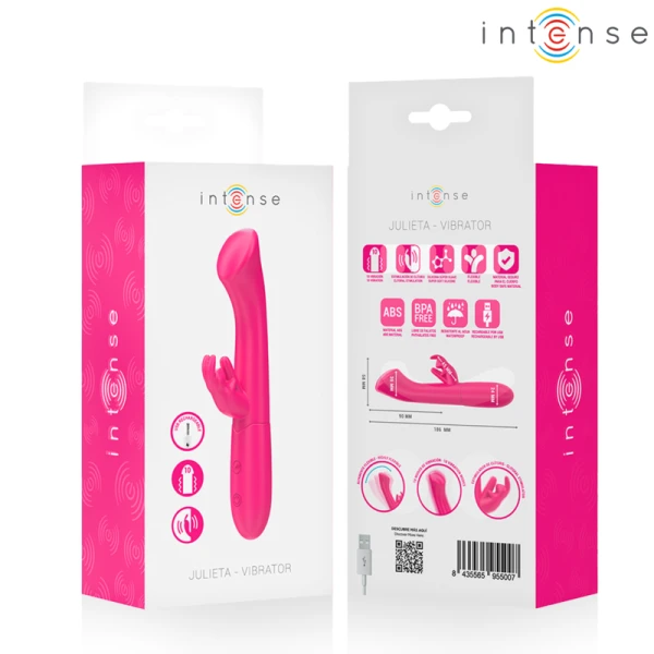 Intense Julieta Konijnenvibrator met clitorisstimulator 10 standen, roze