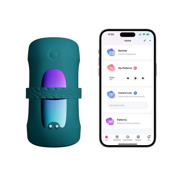 Lovense Gush 2 Masturbator met app-bediening, groen Lovense Gush 2 Masturbator met app-bediening, groen