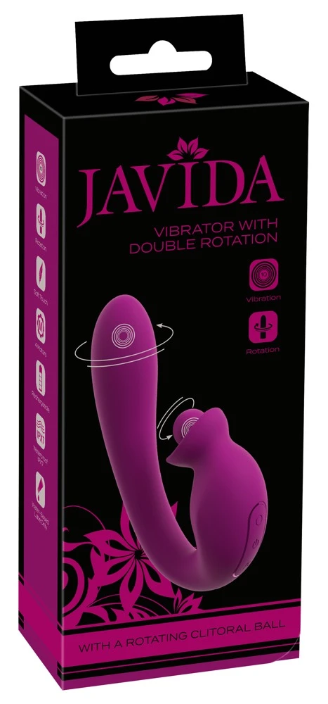 JAVIDA 2F Vibrator Double Rota met dubbele rotatie paars