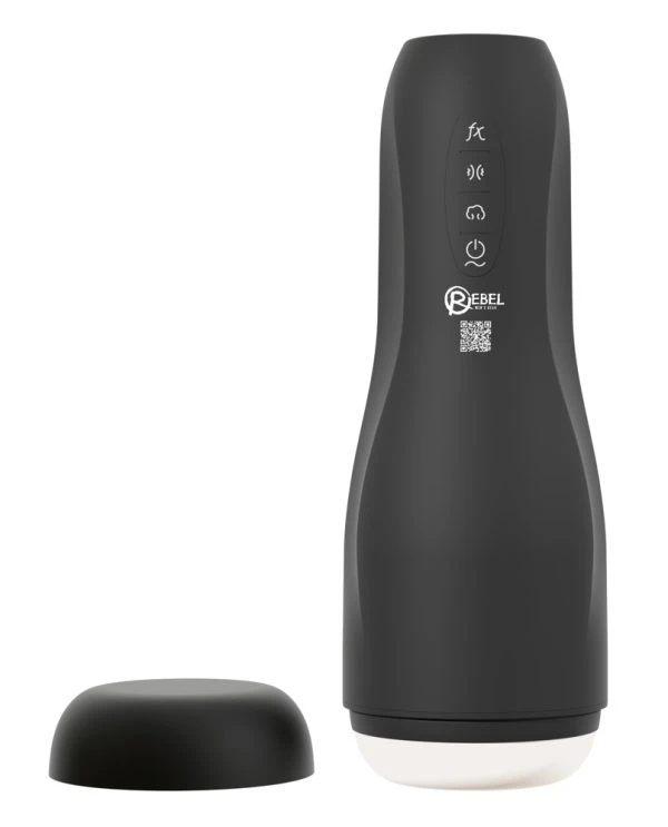 Rebel Masturbator Squeeze Suction Vibration zwart