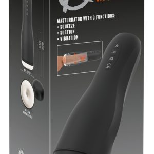 Rebel Masturbator Squeeze Suction Vibration zwart Rebel Masturbator Squeeze Suction Vibration zwart - Afbeelding 1