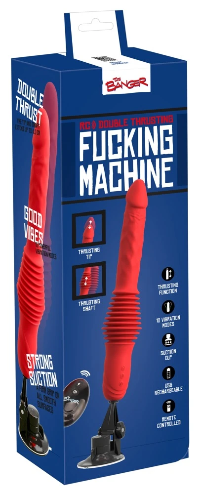 The Banger Thrusting Vibrator RC Double Thrusting Fucking Machine red