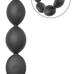 ANOS Flexible XL Anaal-kralen met vibratie, zwart ANOS Flexible XL Anaal-kralen met vibratie, zwart - Afbeelding 2