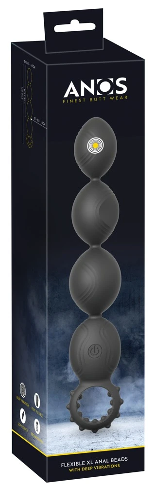 54088300000_verp.jpg ANOS Flexible XL Anaal-kralen met vibratie, zwart