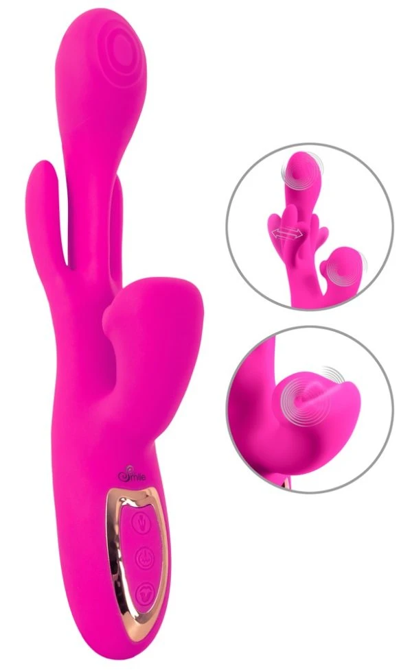 Sweet Smile Dual Swing Vibrator met Clitorisstimulator roze