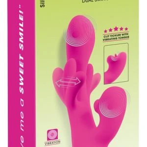 Sweet Smile Dual Swing Vibrator mit Klitorisreizer pink
