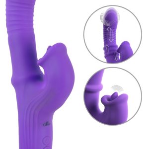 Sweet Smile Rabbitvibrator met stootfunctie en clitorisstimulator, paars Sweet Smile Rabbitvibrator met stootfunctie en clitorisstimulator, paars - Afbeelding 2