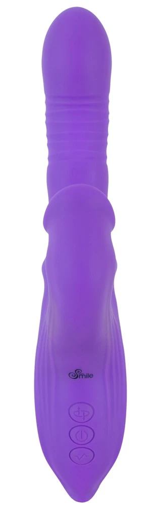 Sweet Smile Rabbitvibrator met stootfunctie en clitorisstimulator, paars