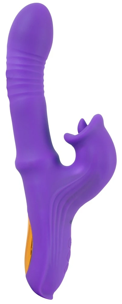 Sweet Smile Rabbitvibrator met stootfunctie en clitorisstimulator, paars