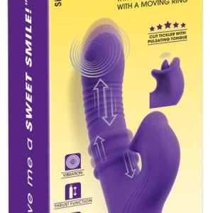 Home Sweet Smile Rabbitvibrator mit Stoß-Funktion und Klitoris-Stimulator, lila