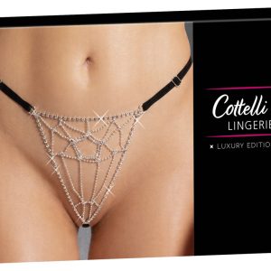 Cottelli LINGERIE Strass-String mit Spinnennetz-Optik S-L schwarz Cottelli LINGERIE Strass-String mit Spinnennetz-Optik S-L schwarz – Bild 1