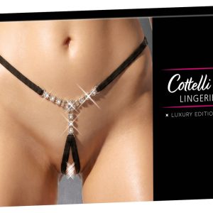 Cottelli LINGERIE Strass-String ouvert S-L schwarz Cottelli LINGERIE Strass-String ouvert S-L schwarz – Bild 1