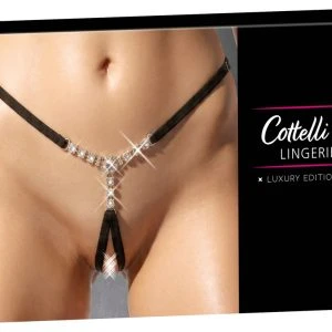 Cottelli LINGERIE Strass-String ouvert S-L schwarz