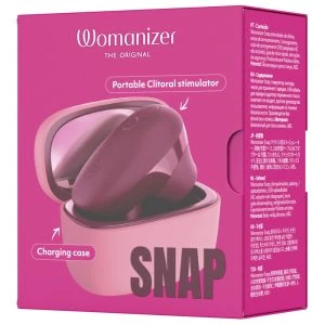 Womanizer Snap Crushed Berry Mini-Klitorisstimulator mit Ladecase, pink