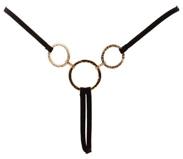 Cottelli LINGERIE String ouvert mit Triple-Ring-Schmuck, S-L Cottelli LINGERIE String ouvert mit Triple-Ring-Schmuck, S-L